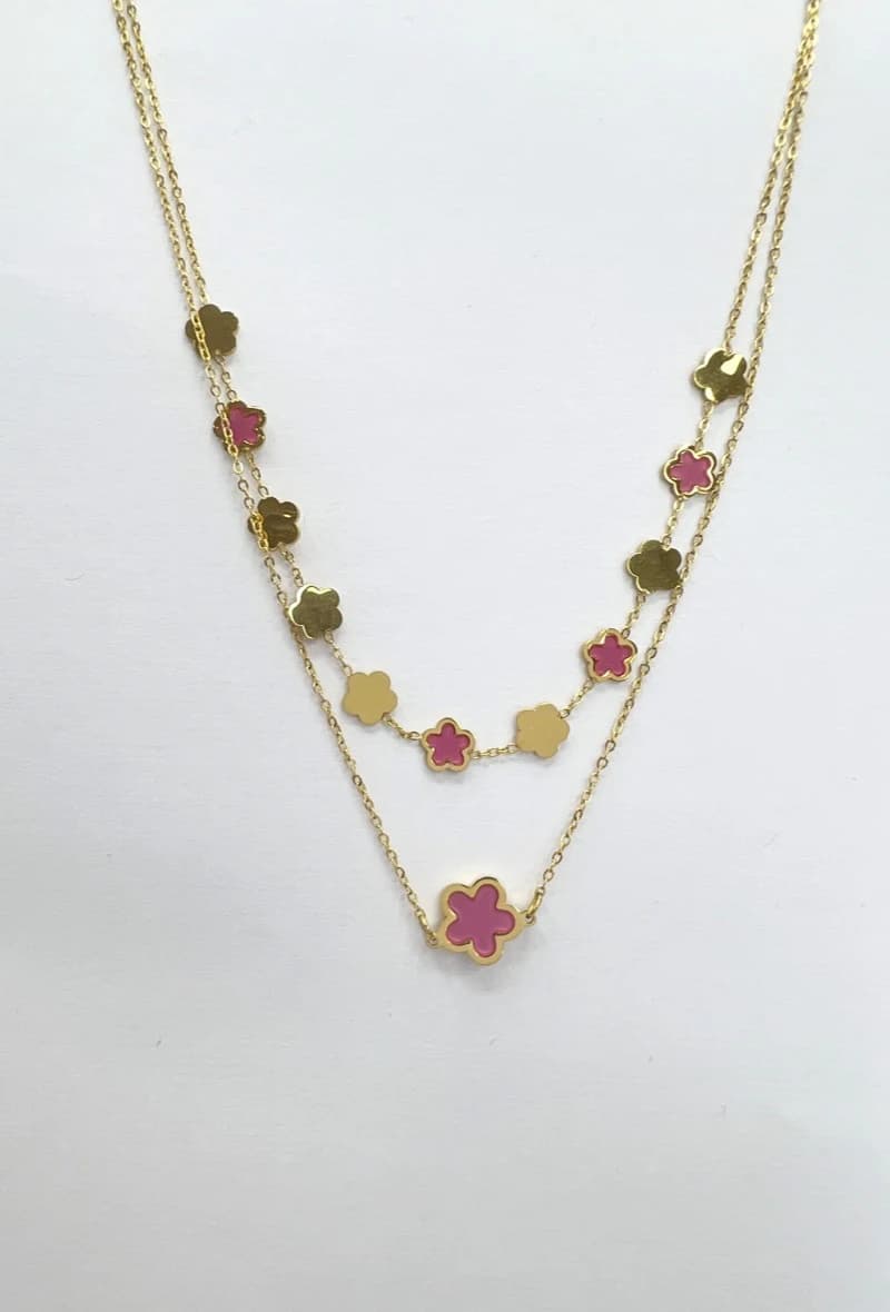 Collier fleurs