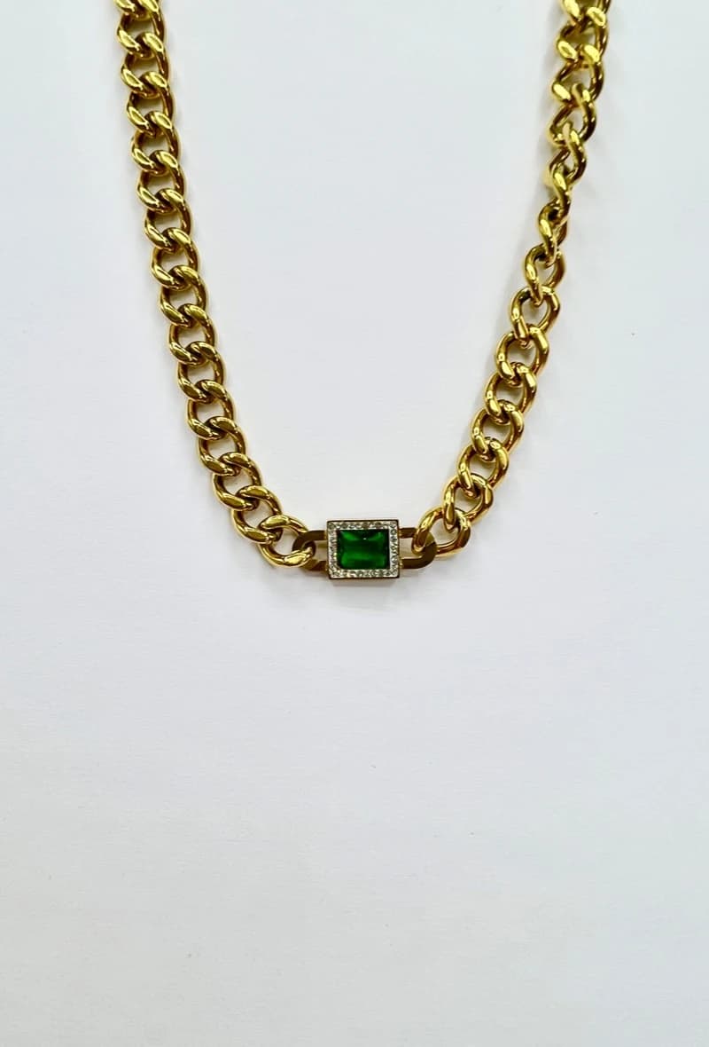 Collier torsadé avec strass