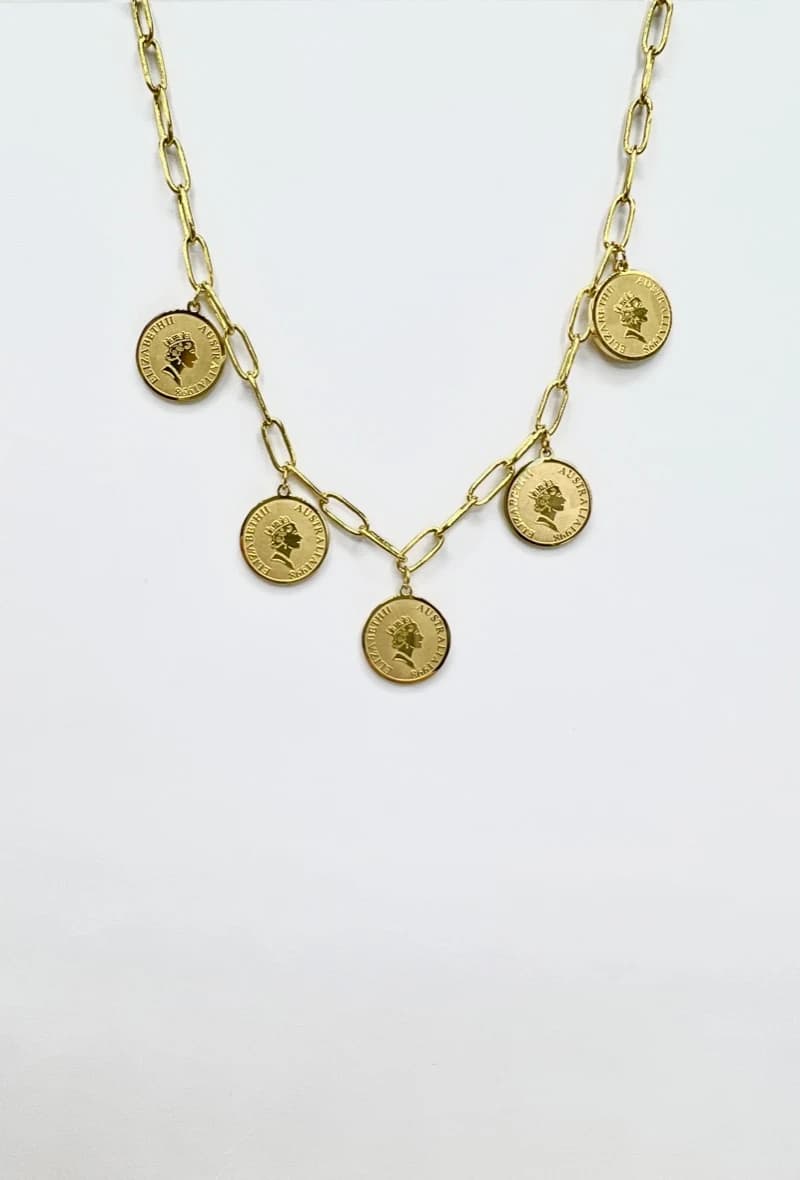 Collier 5 pendentifs Elizabeth