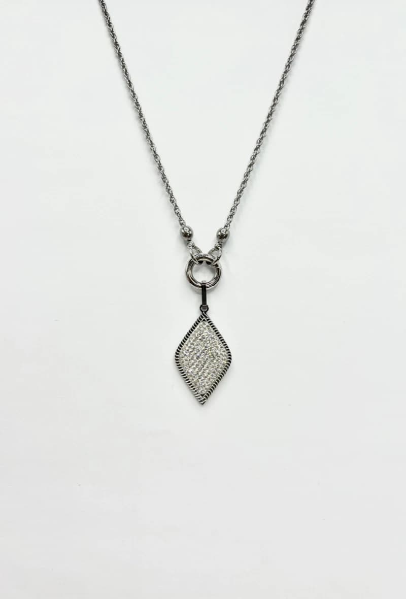 Collier losange strass