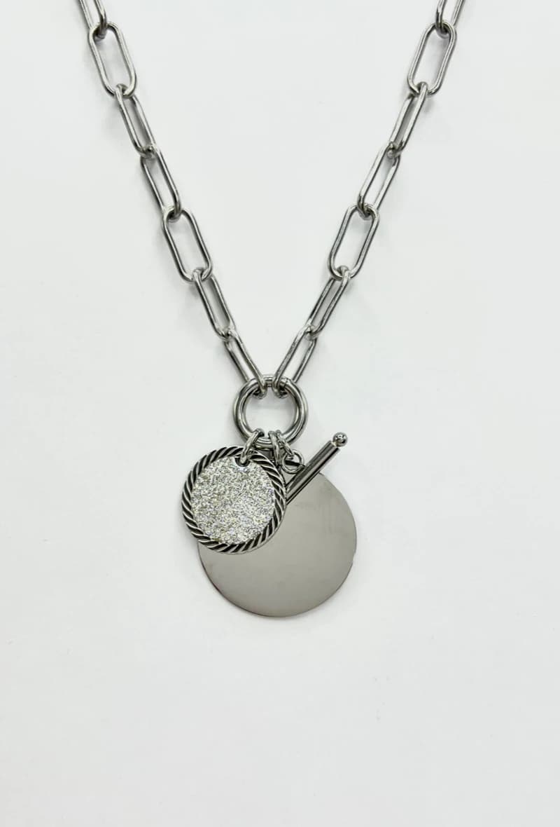 Collier double pastille