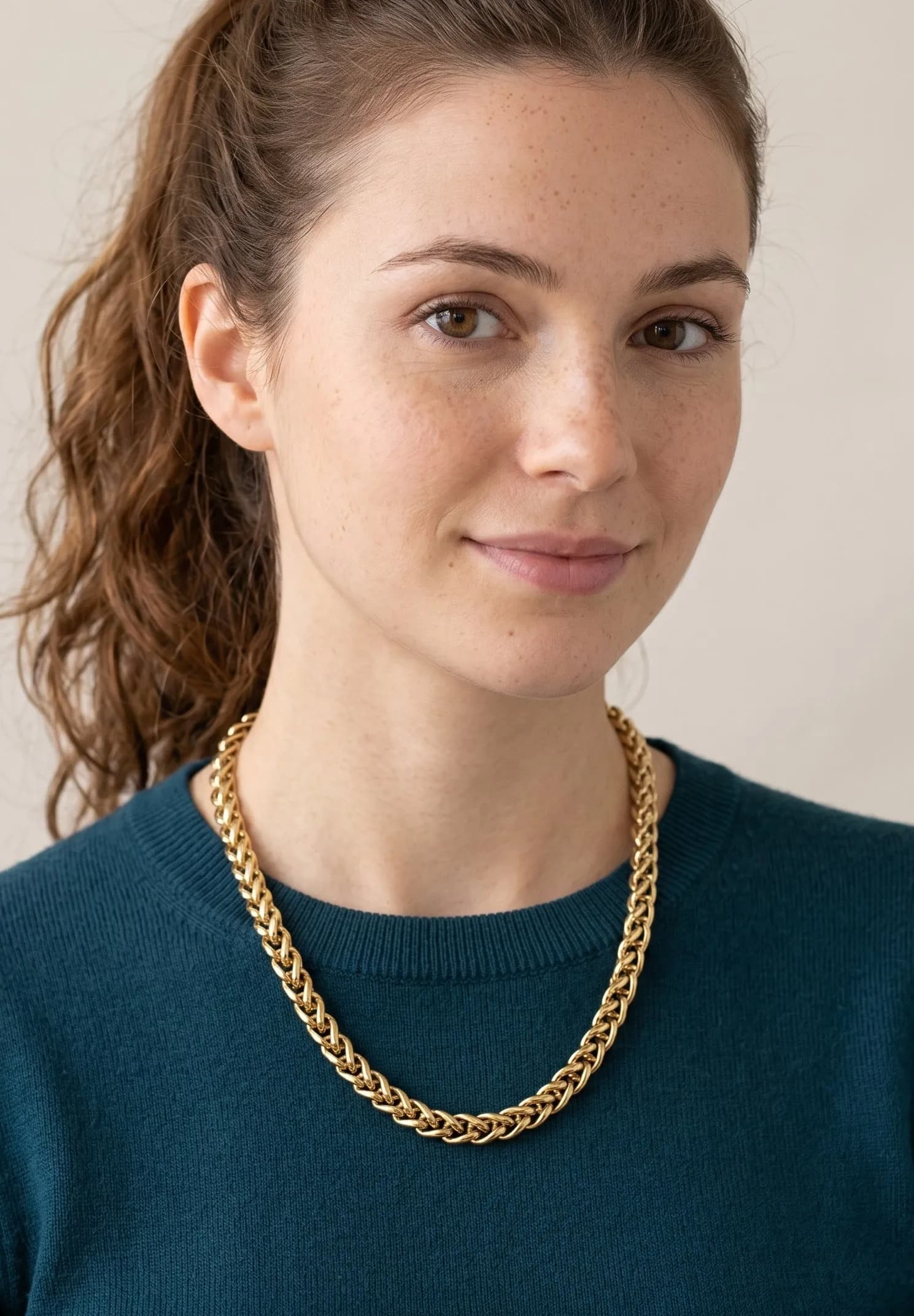 Collier grosse maille torsadé