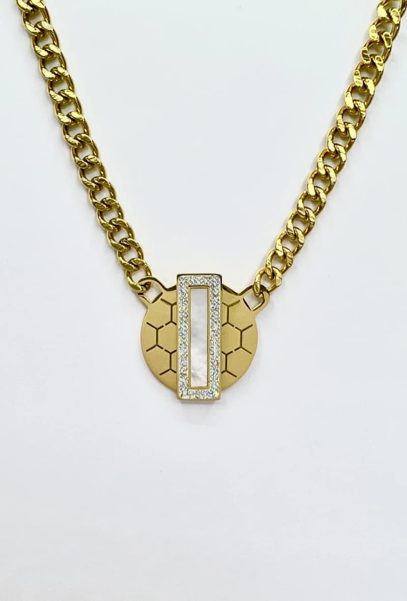 Collier rond rectangle