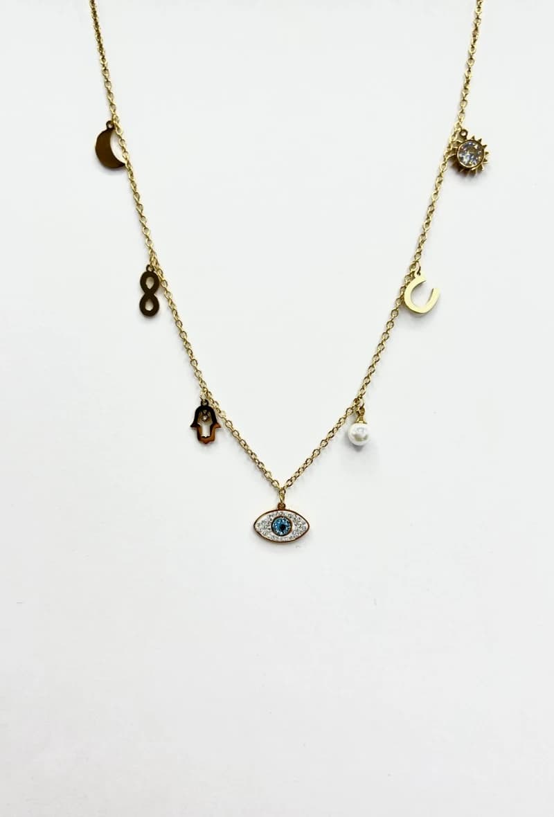 Collier pampille oeil
