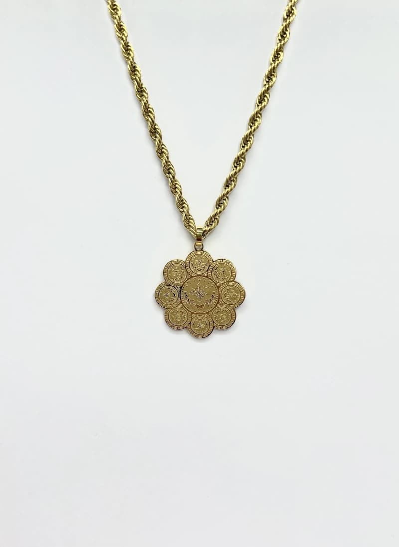 Collier fleur oriental