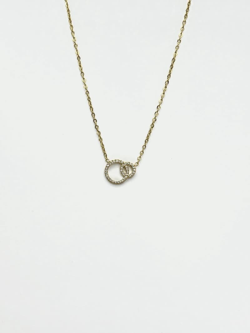 Collier double cercle lien