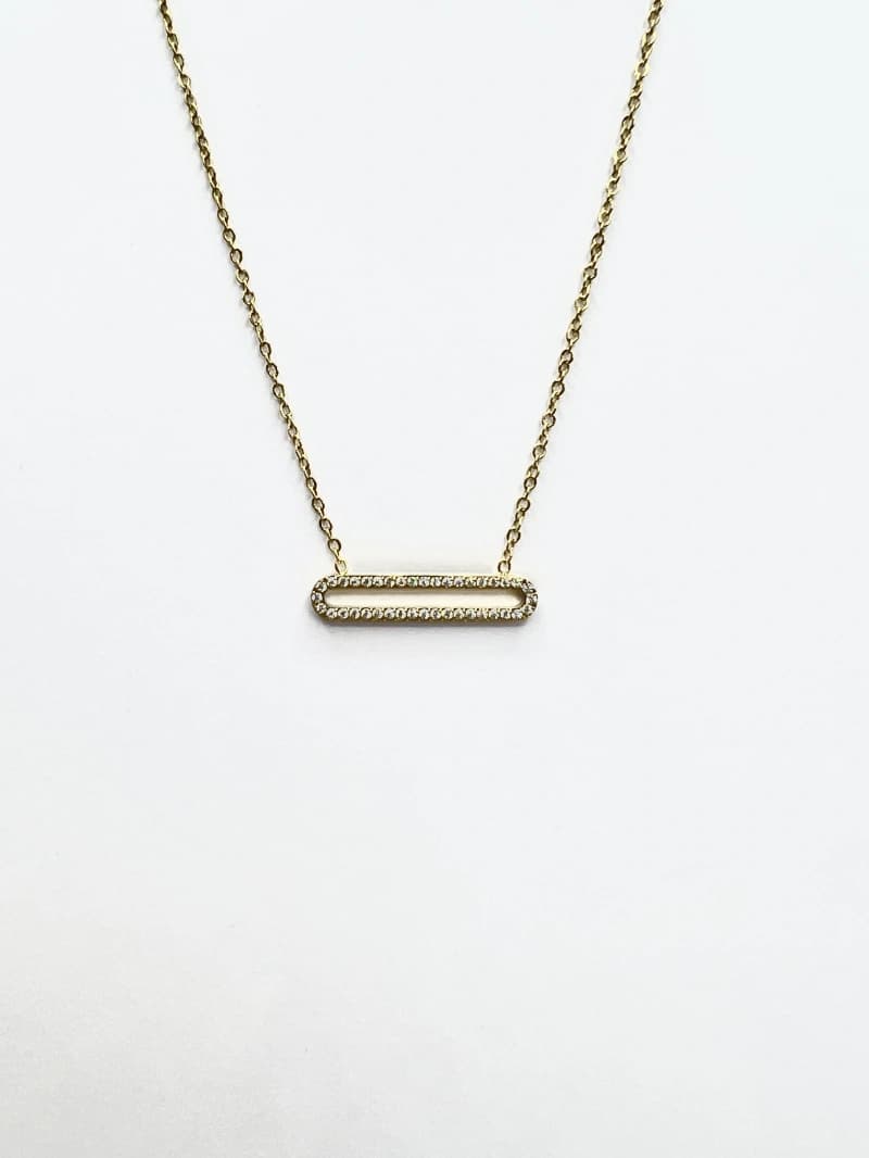 Collier rectangle ovale