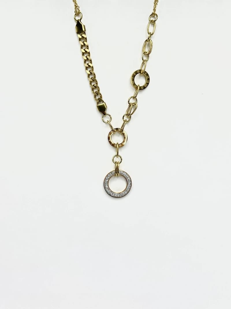 Collier pendentif rond cercle