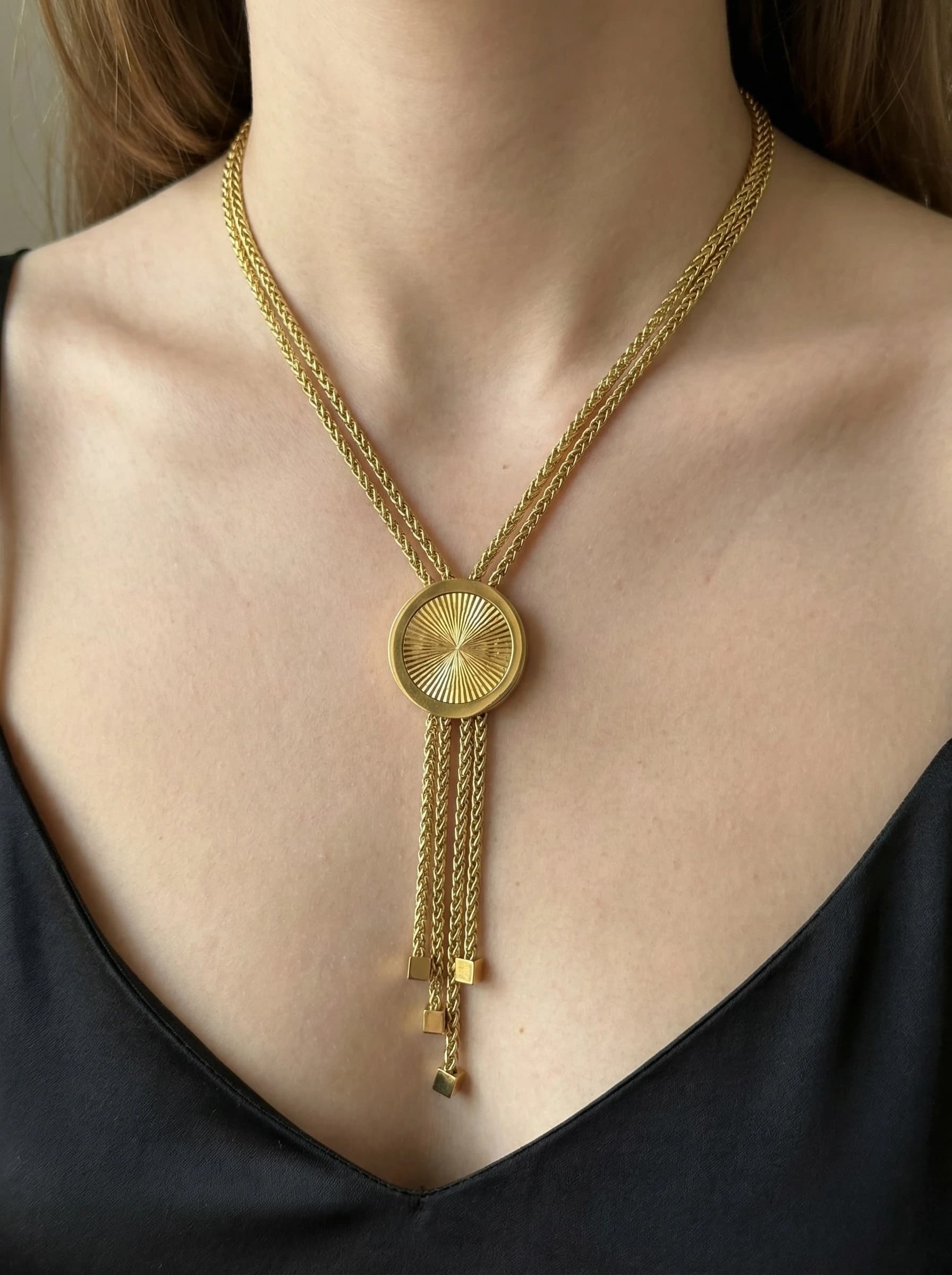 Collier rond cercle doré