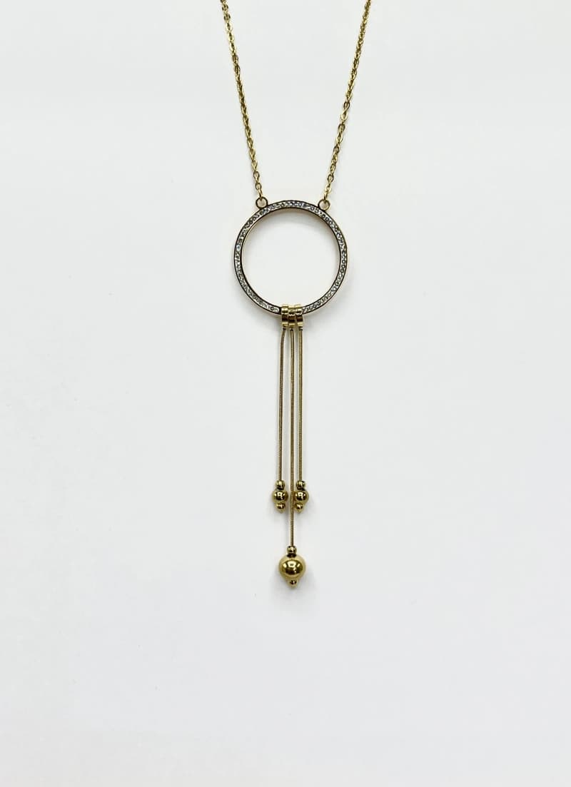 Collier pendentif rond cercle