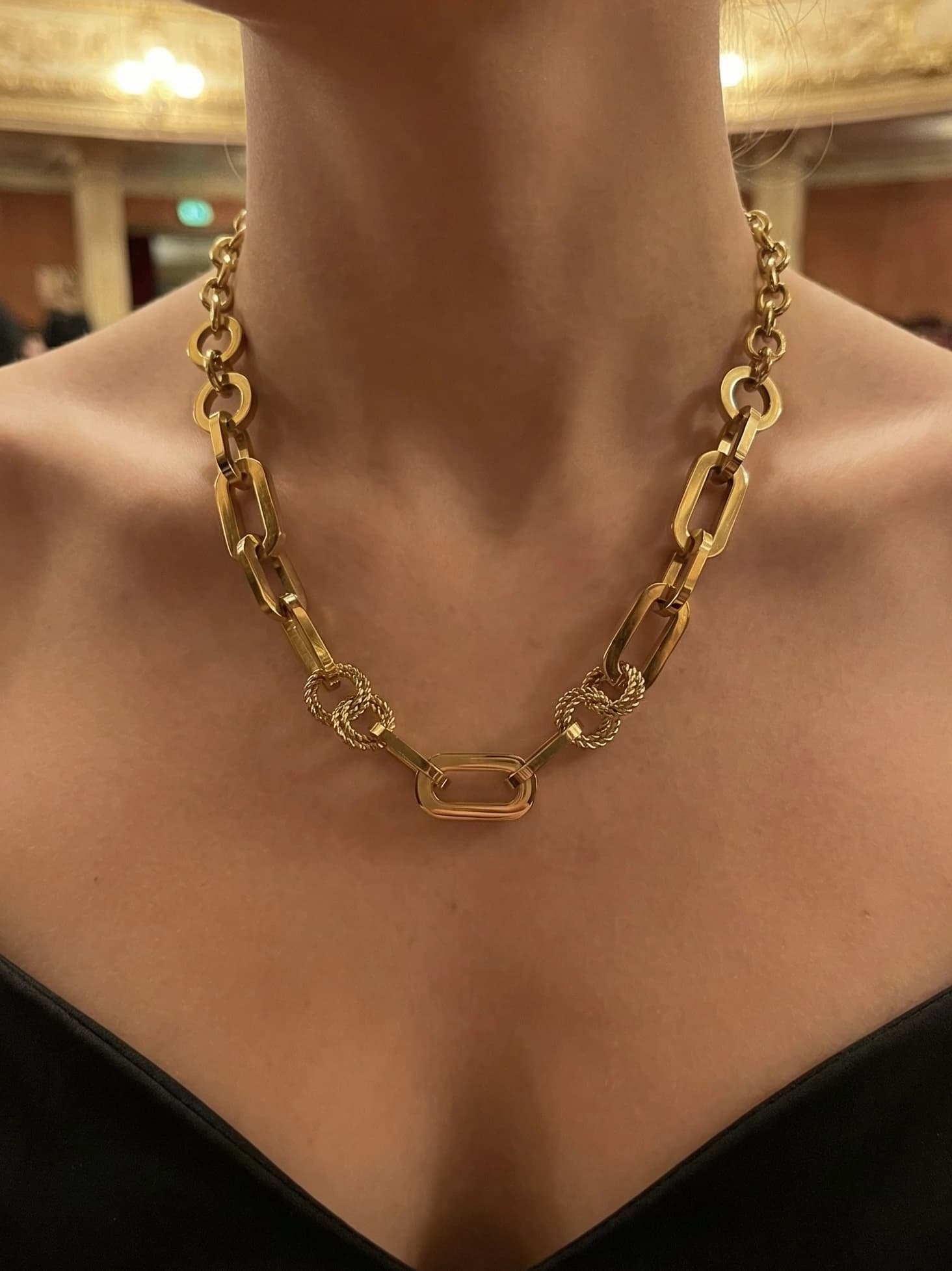 Collier chaine ovale