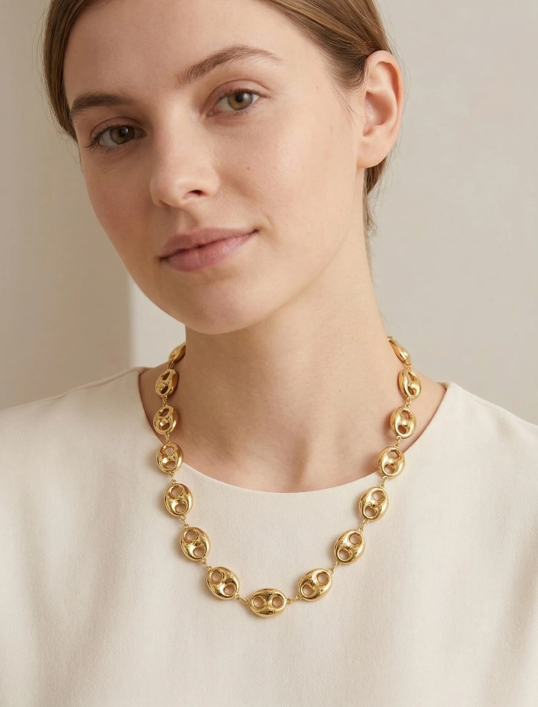 Collier chaine café
