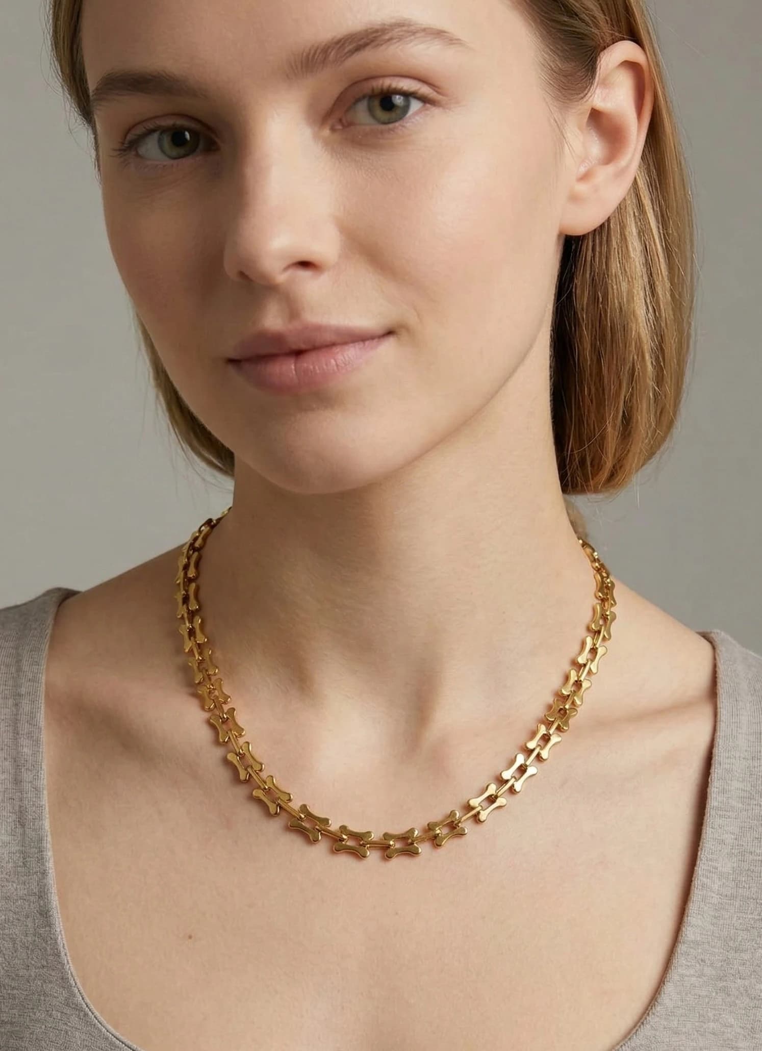 Collier chaine rectangle