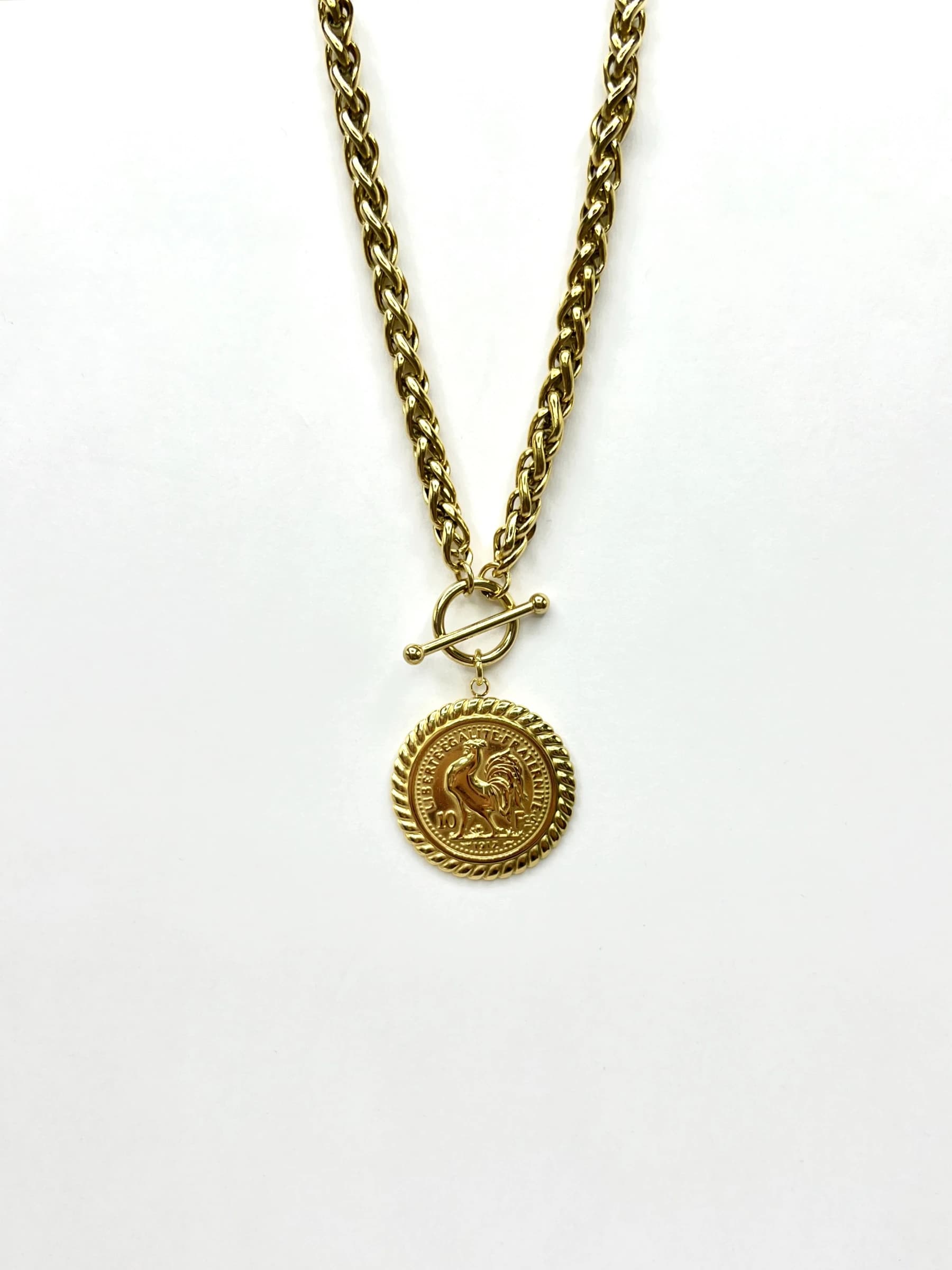 Collier coq rond