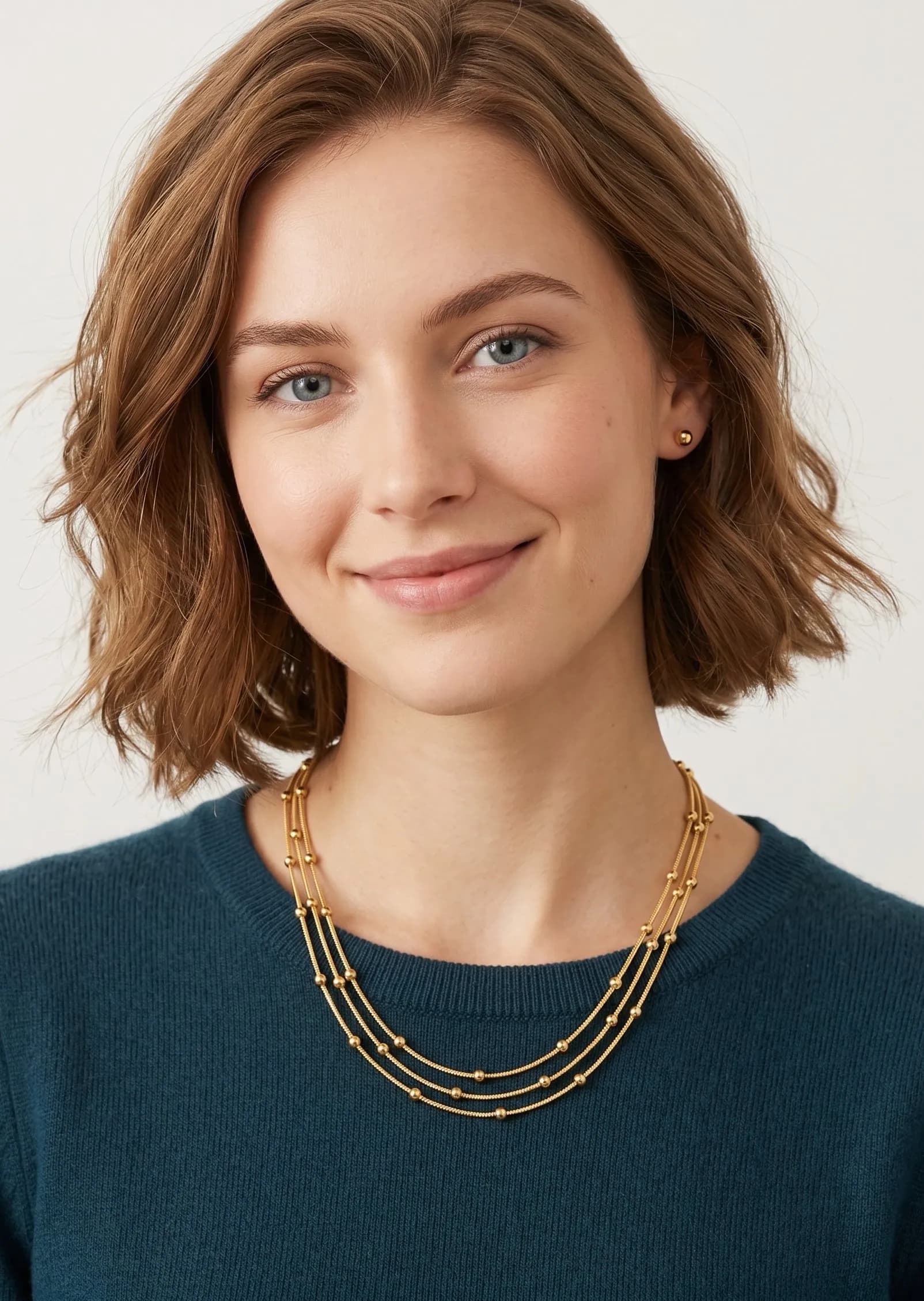 Collier multi rang boule