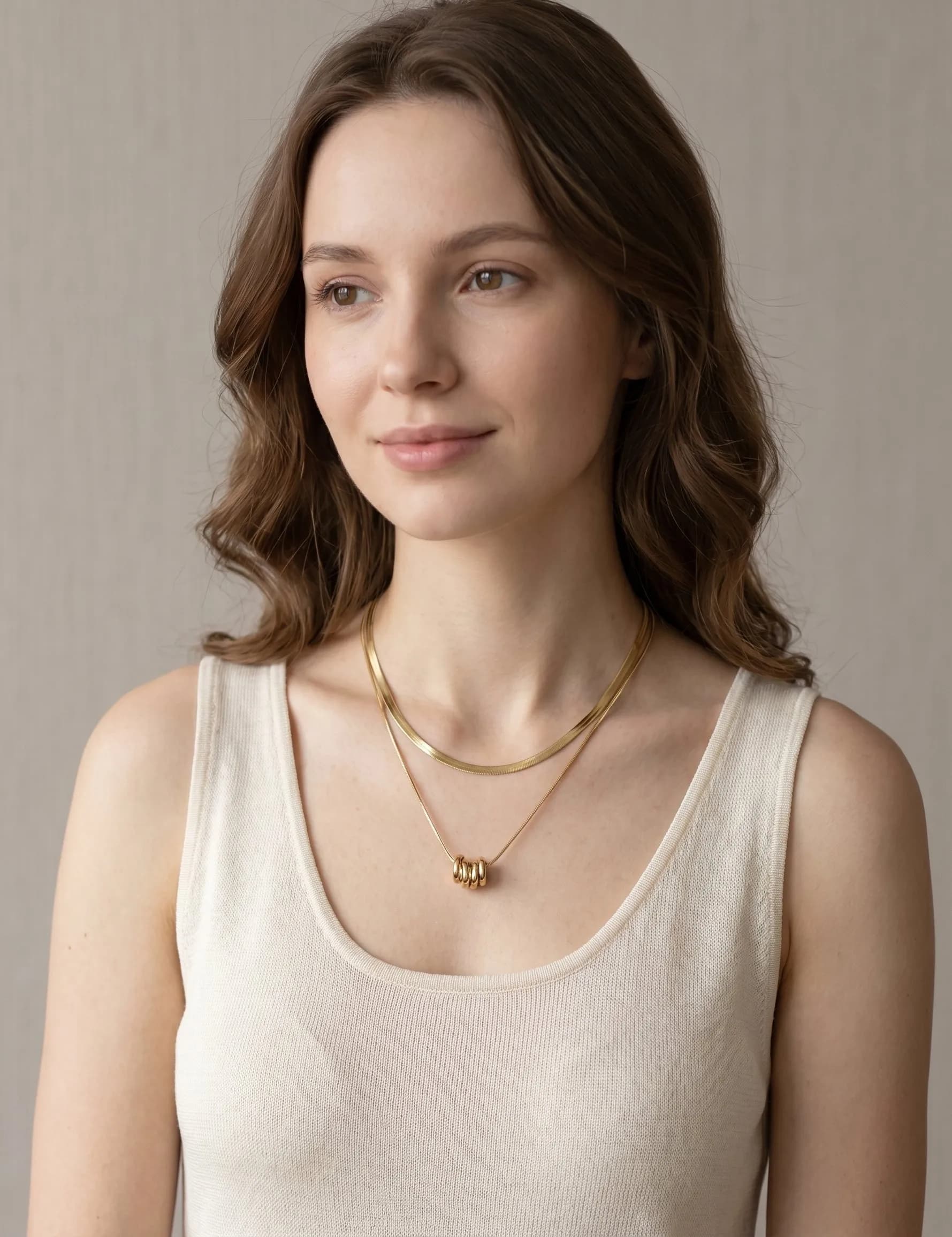 Collier doubles rangs
