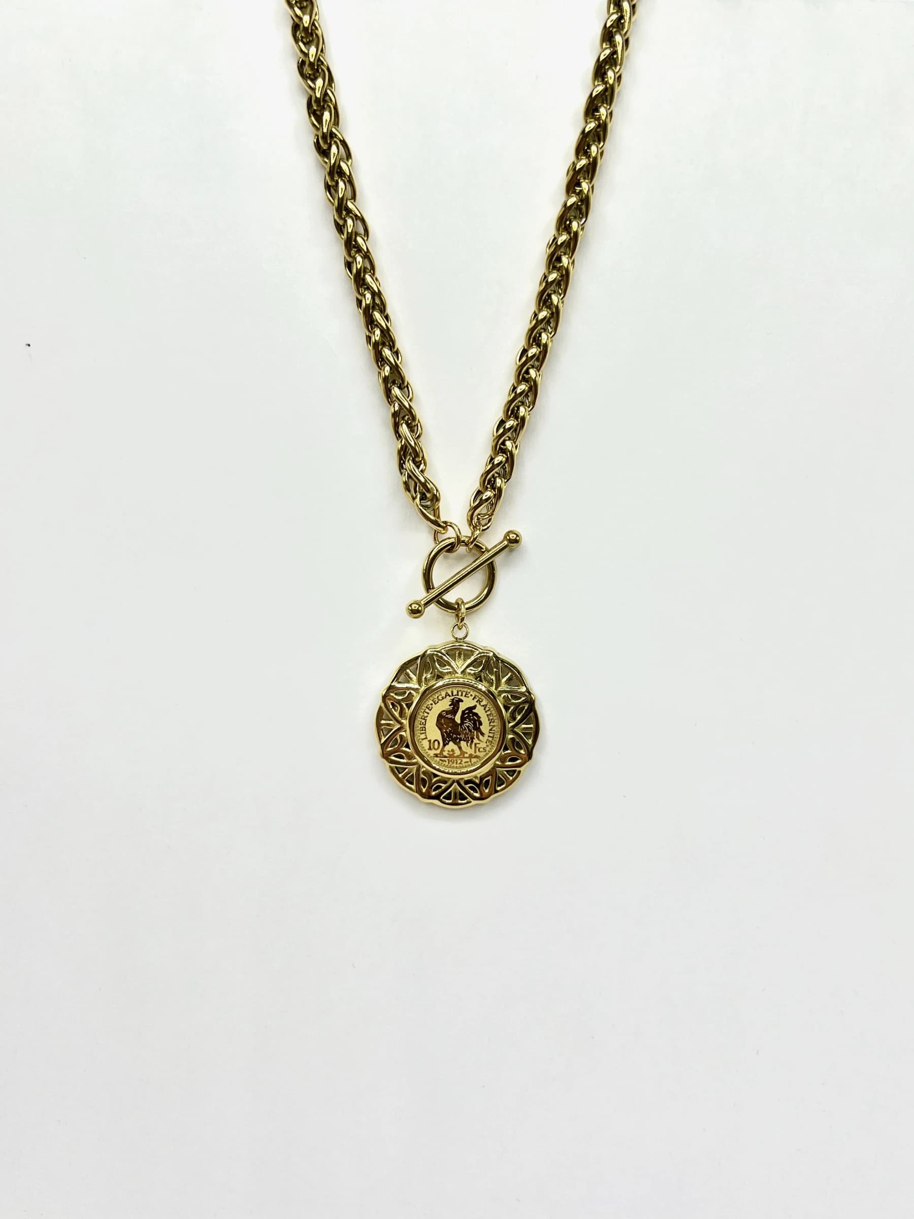 Collier coq rond