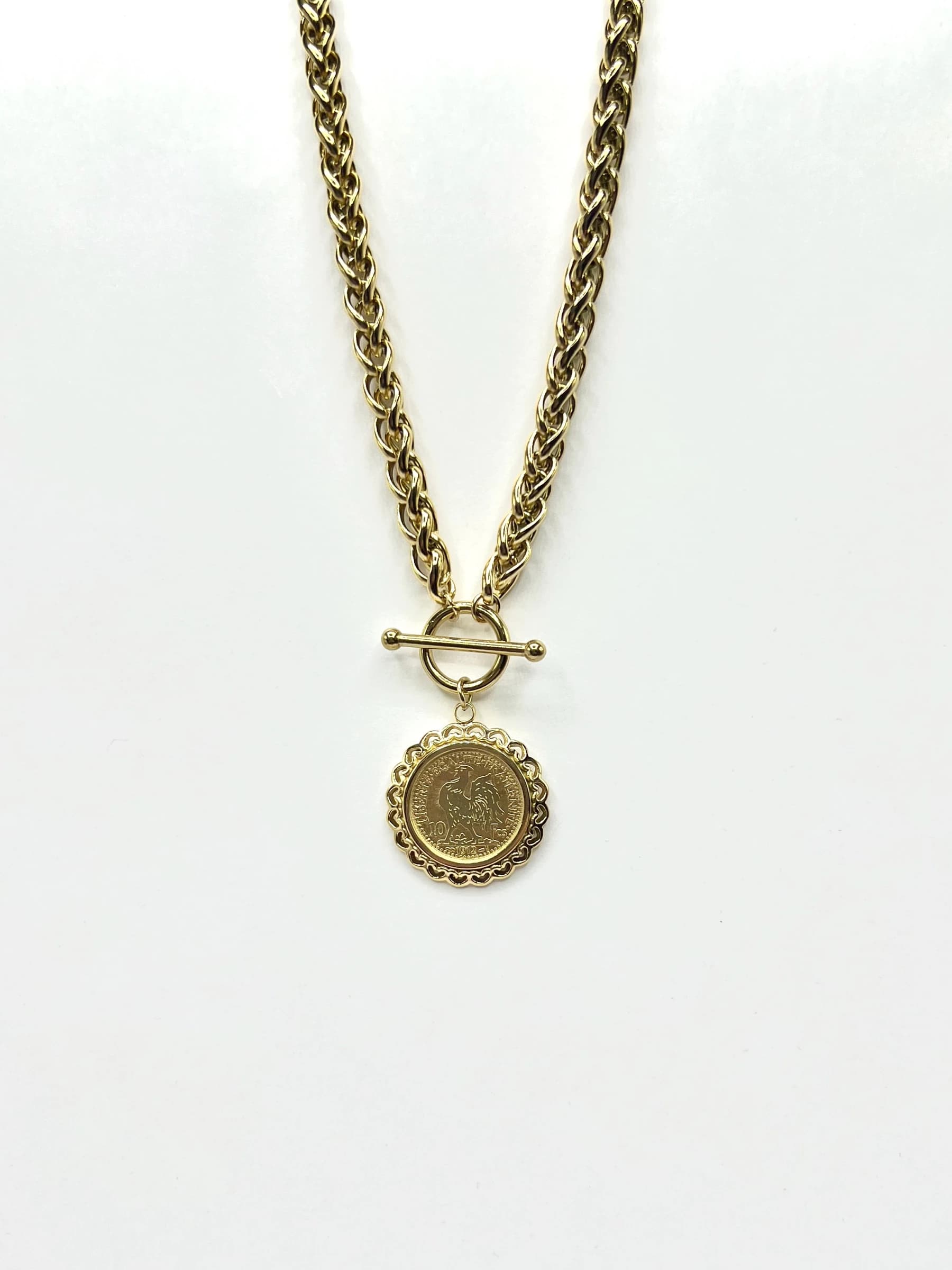 Collier coq rond