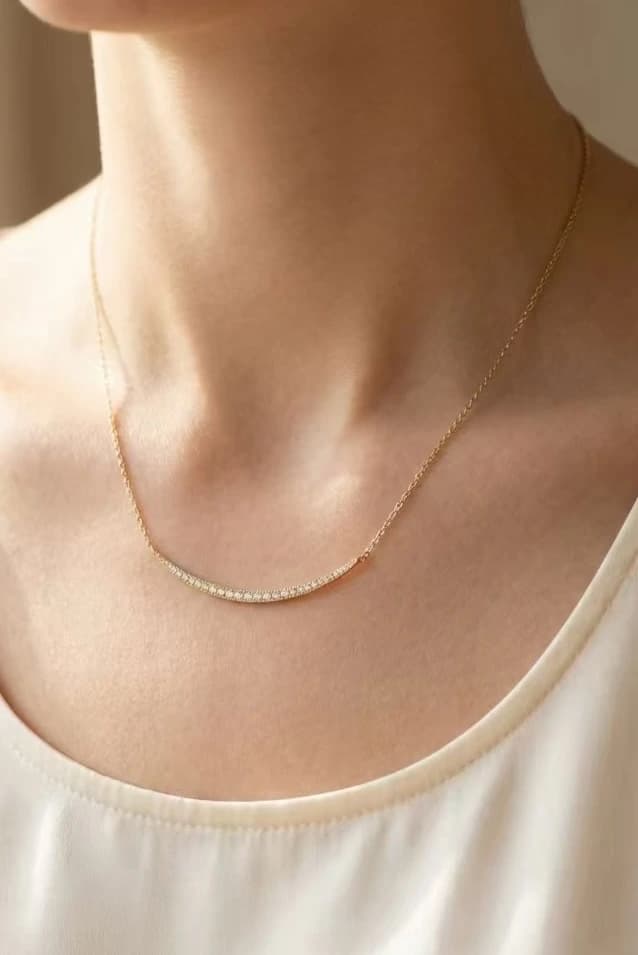 Collier sourire strass