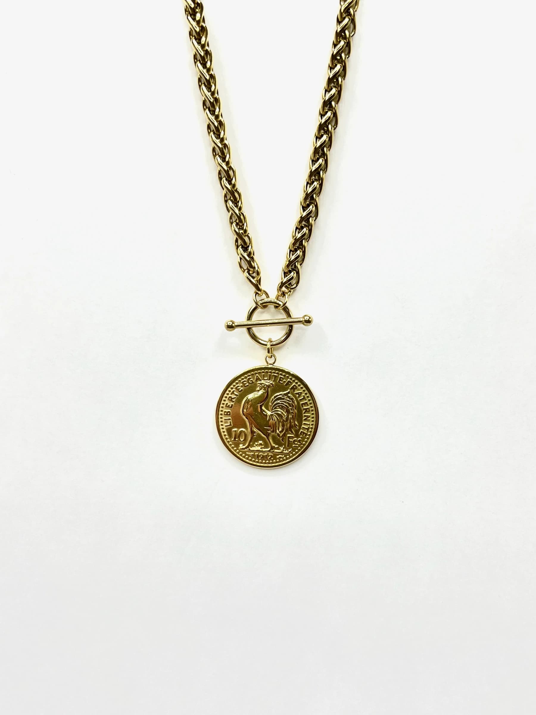 Collier coq rond