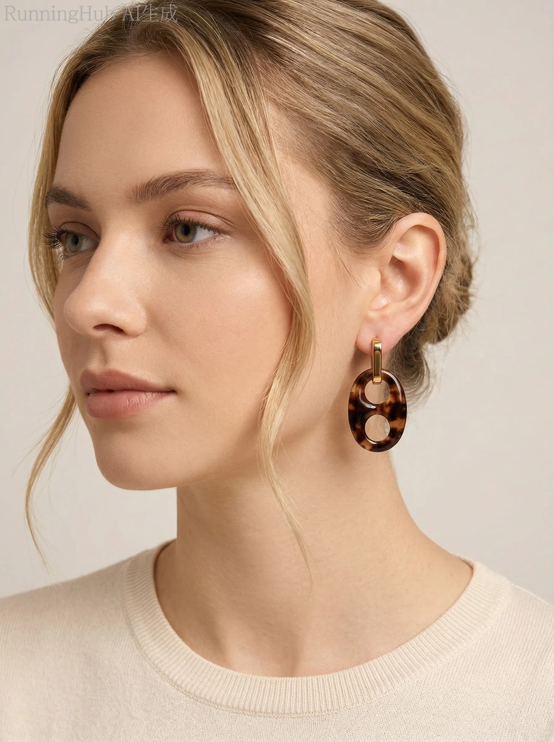 Boucles d'oreilles grain de café coloré