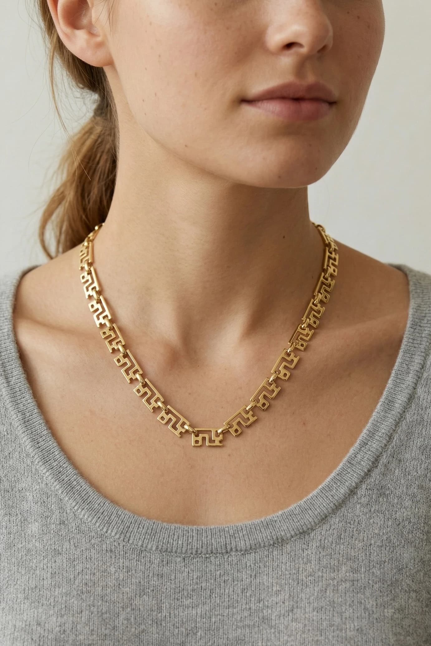 Collier chaine labyrinthe