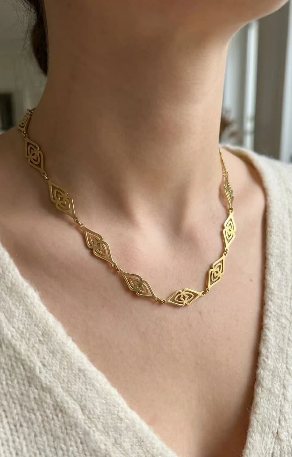 Collier chaine losange