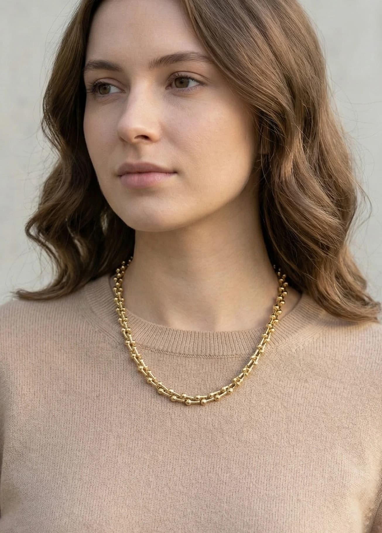 Collier chaine ovale