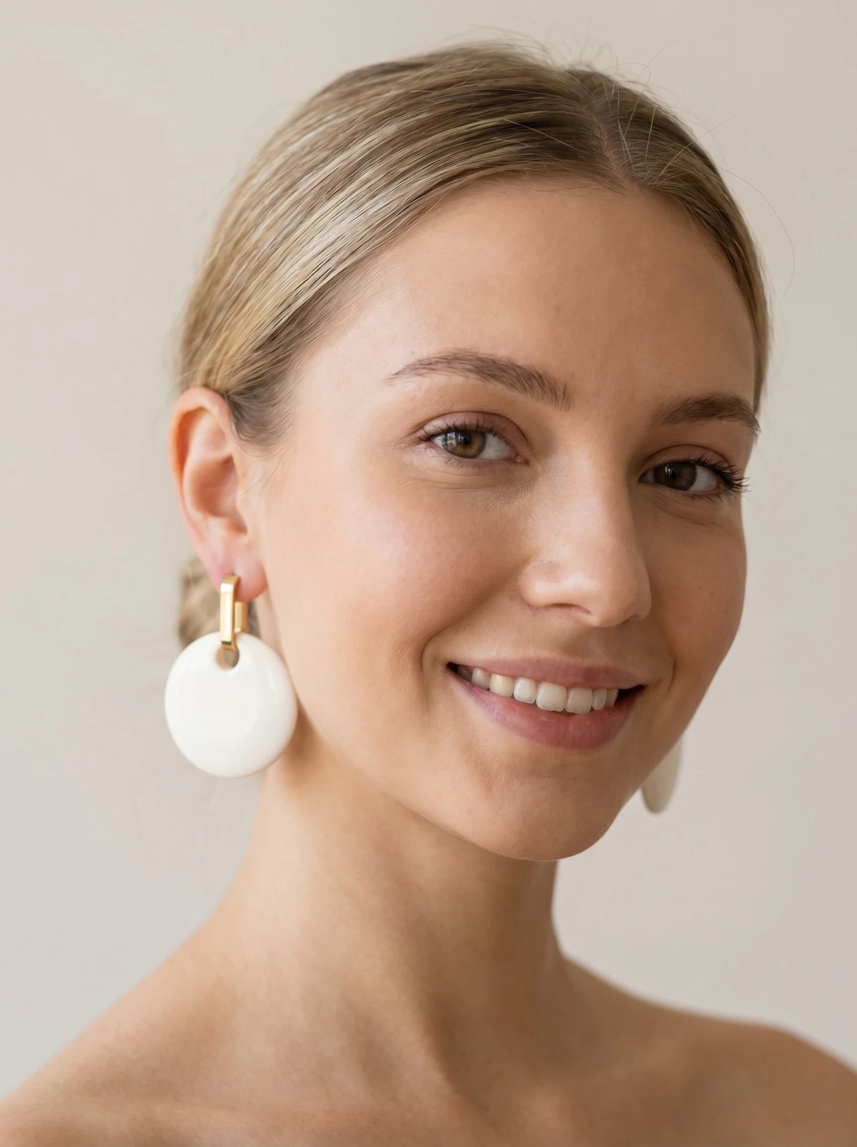 Boucles d'oreilles rond coloré