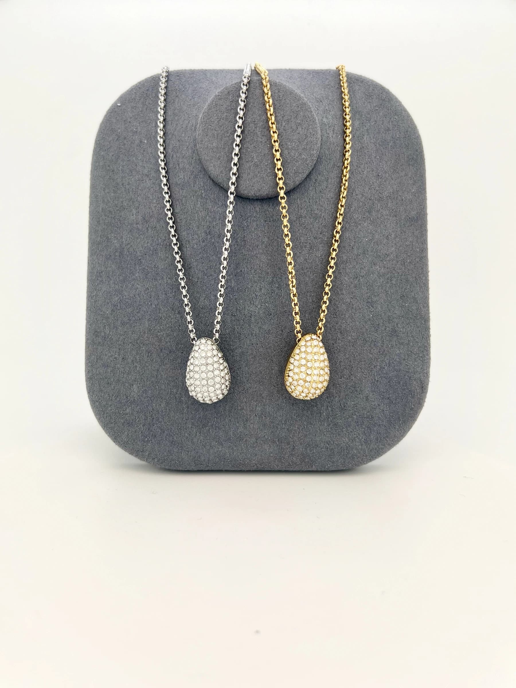 Collier goutte strass