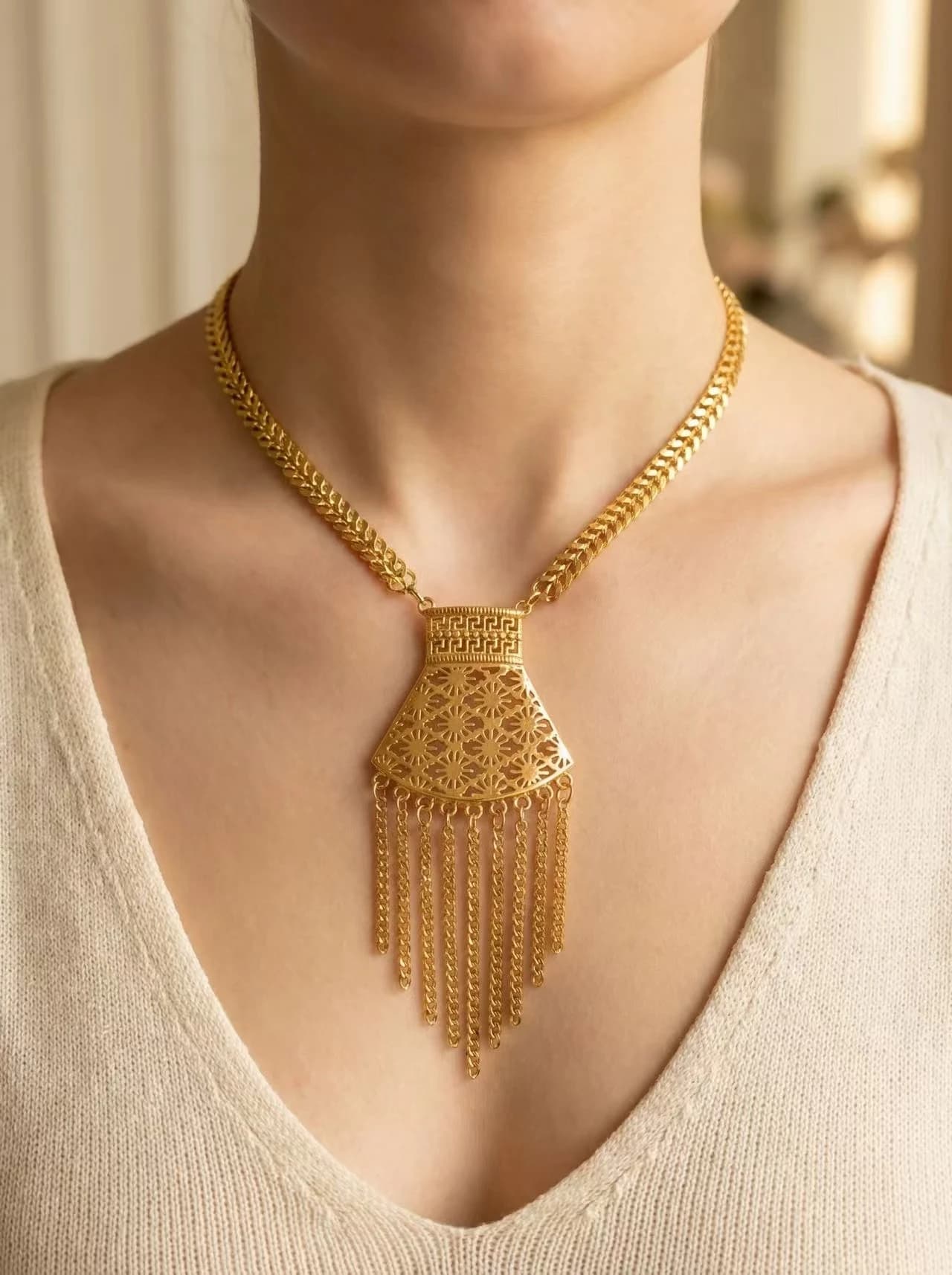 Collier long oriental