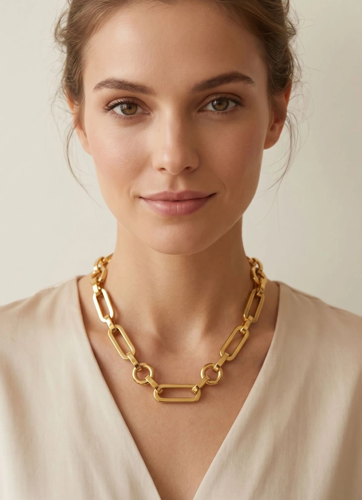 Collier chaine ovale rond