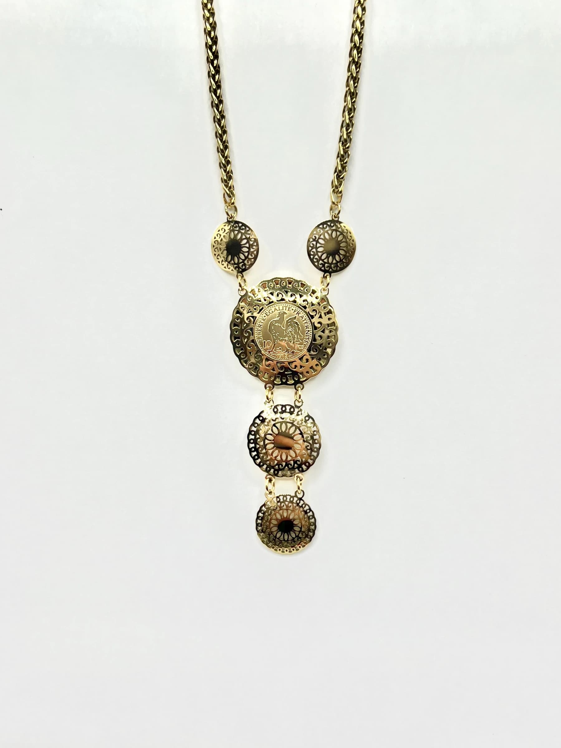 Collier coq rond