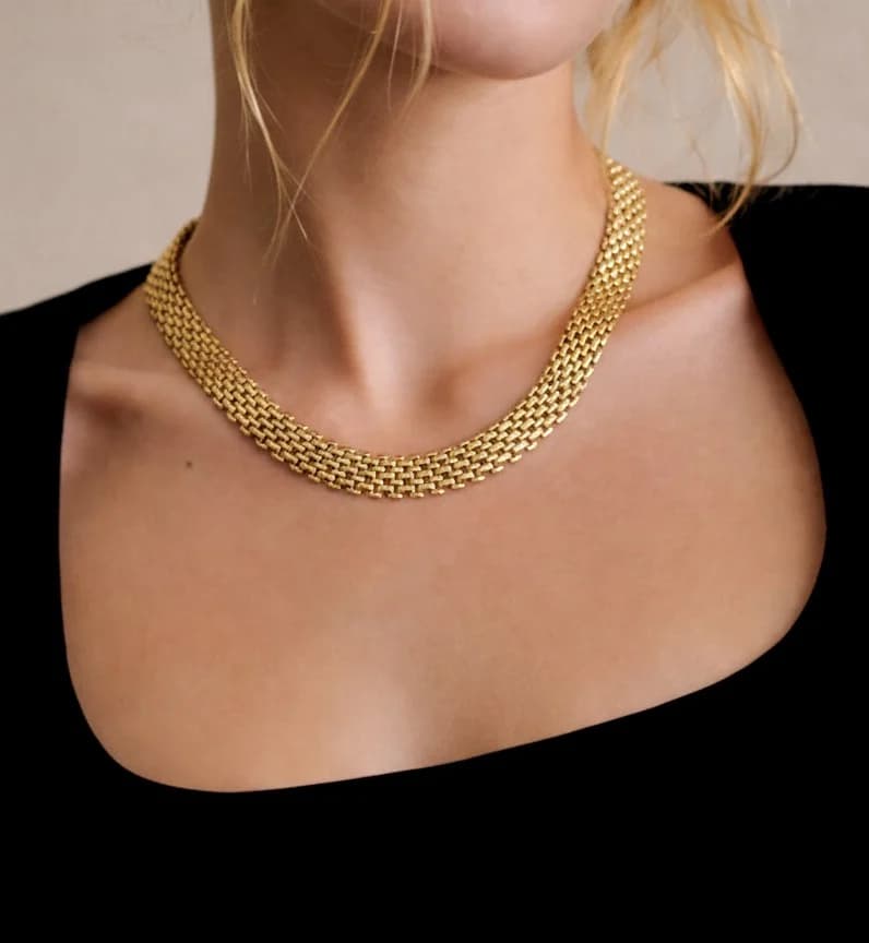 Collier chaine grain de riz