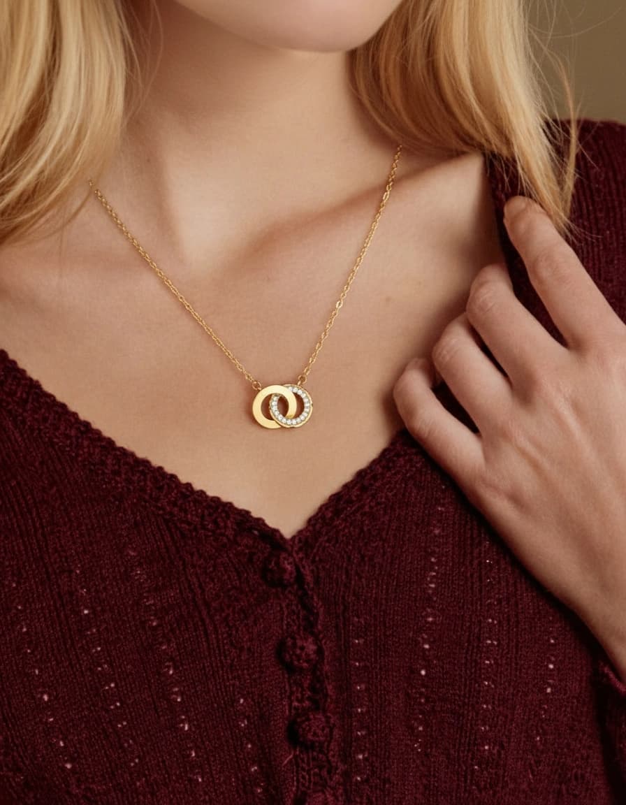 Collier double cercle