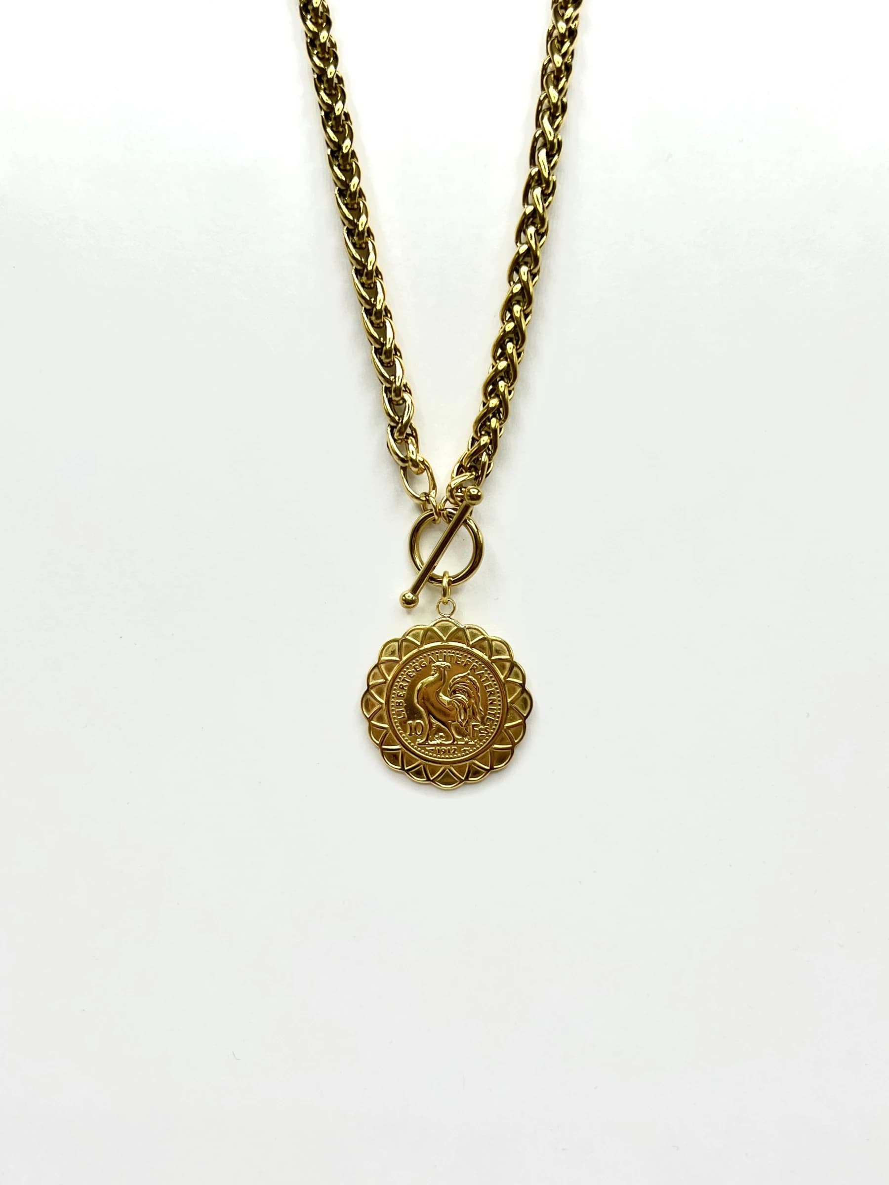 Collier coq rond