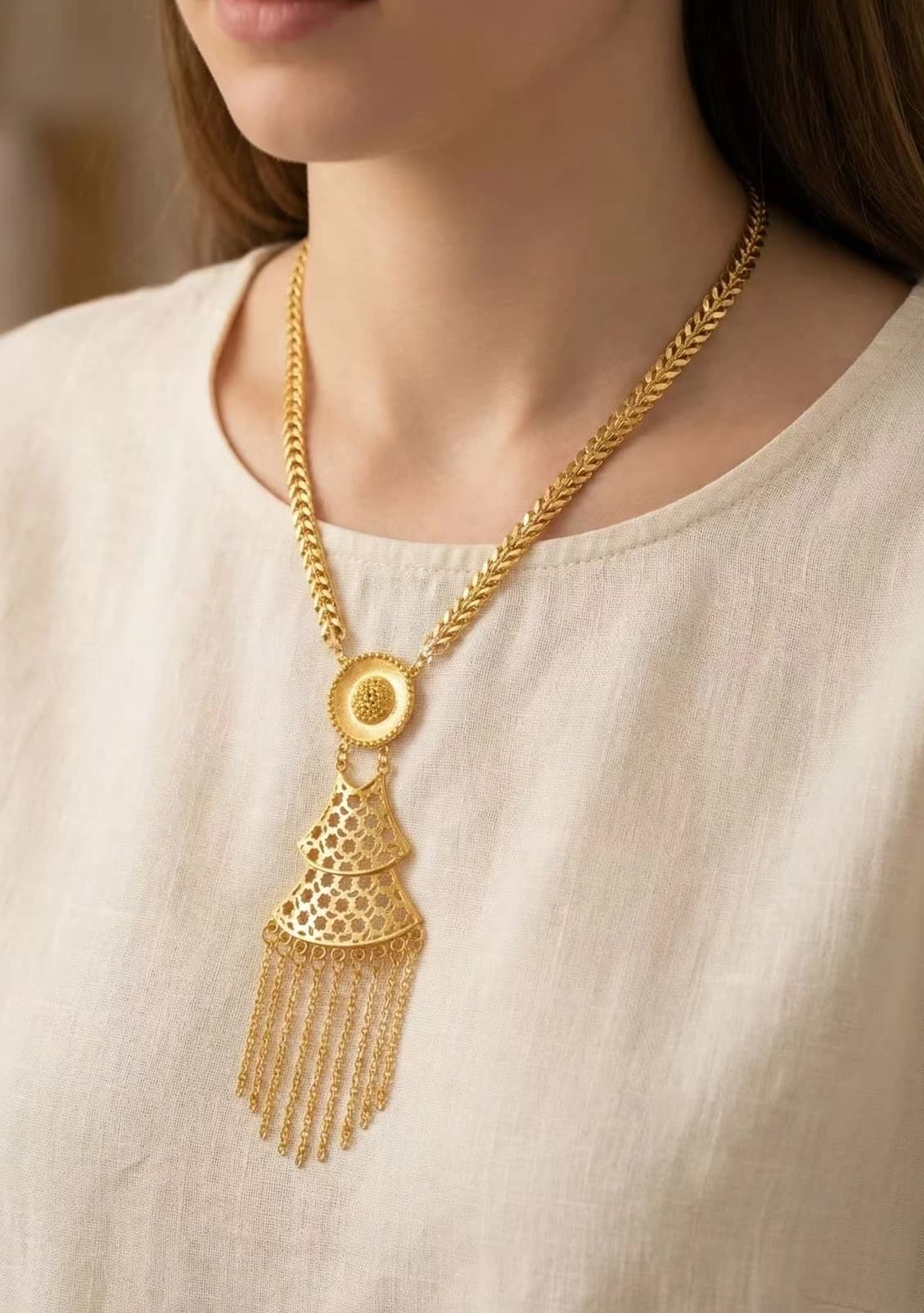 Collier long oriental