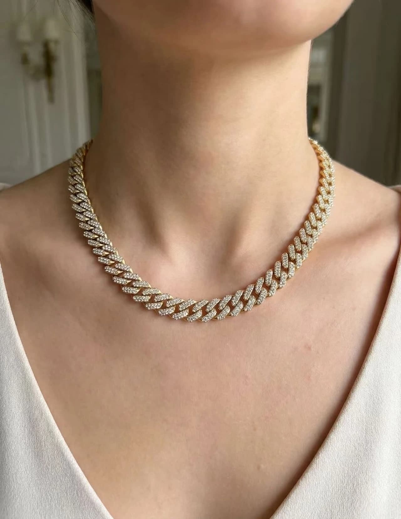 Collier maille cubaine