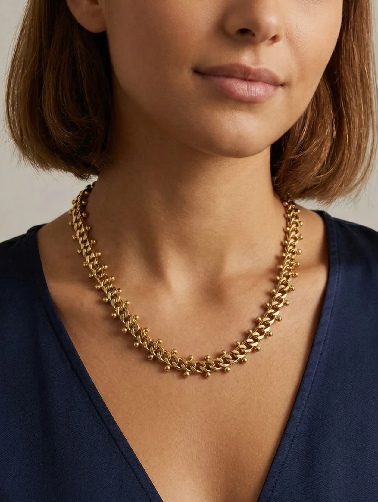 Collier chaine mailles entrelacés