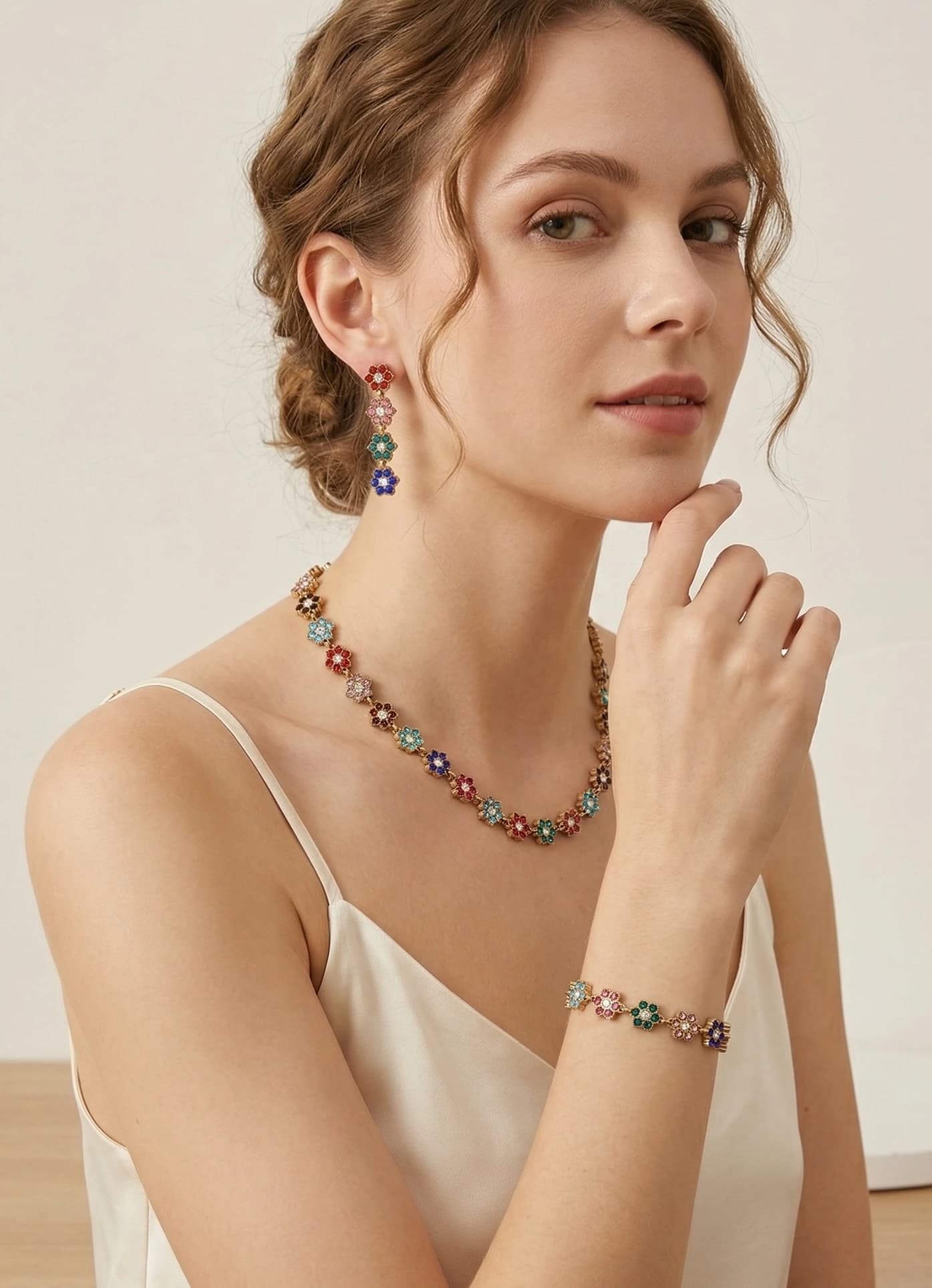 Parure bijoux acier